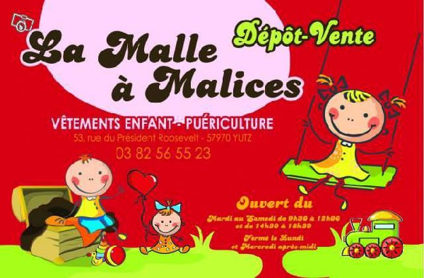 La Malle à malices, dépôt vente enfant, vêtements, puériculture, jeux, jouets..